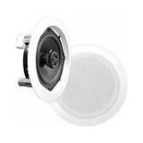 pyle pdic81rd in-wall / in-ceiling dual 8-inch speaker system 2-way flush mount white (pair)