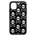 DistinctInk Custom SKIN / DECAL compatible with OtterBox Symmetry for iPhone 11 Pro MAX (6.5 Screen) - Black White Skulls Pattern