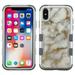 Apple iPhone XS / iPhone X (5.8 inch) Phone Case Tuff Hybrid Shockproof Impact Rubber Dual Layer Hard Soft Protective Case Gold White Marble Gray Phone Case for Apple iPhone XS Apple iPhone X (5.8 )