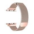 Compatible for Apple Watch Band 38mm Stainless Steel Mesh Milanese Loop with Adjustable Magnetic Closure with Clear Hard Case for Apple Watch Series 3 2 1 (Rose Gold)