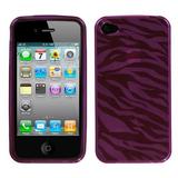 Purple Zebra Skin Candy Skin Cover For Apple Iphone 4 Att Apple Iphone 4 Verizon Iphone 4s