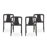 Orchid Outdoor Stacking Dining Chair (Set of 4) by Christopher Knight Home - 21.50" W x 19.50" D x 30.50" H