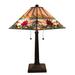 Amora Lighting Mission Tiffany Style Stained Glass Table Lamp AM311TL14