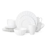 Mikasa Bonaire White 16PC Dinnerware Set, Service for 4