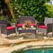 Homall PE Rattan 4-piece Outdoor Patio Set