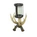 Paseo Road by Hiend Accents Antler Hurricane Candle Holder, 6.7" x 7.7" x 10.6", 1PC