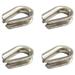 7/16 Heavy Duty Galvanized Wire Rope Thimbles - 4 Pack