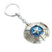 Superheroes Marvel Comics Captain America Civil War Shield Logo Keychain for Autos, Home or Boat with Gift Box