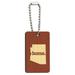 Arizona AZ Home State Wood Wooden Rectangle Key Chain - Solid Marsala Wine