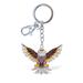 Puzzled Elegant Metal Ring Sparkling Stylish American Bald Eagle Charms Keychain Rust Resistant Alloy & Crystals Keyring Unique Backpack Handbag Purse Mobile Bling-bling Decoration Gadgets Accessories