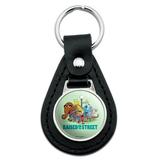 Black Leather Sesame Street Raised on the Street Keychain