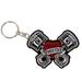 PISTON HEART, Premium High Thread Rayon Quality, Double Sided Embroidered Patch KEYCHAIN - 4" x 3"