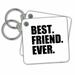 3dRose Best Friend Ever - Gifts for BFFs and good friends - humor - fun funny humorous friendship gifts - Key Chains, 2.25 by 2.25-inch, set of 2