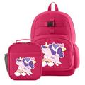 Personalized Fun Graphic Pink Backpack & Lunchbox Set - Unicorn