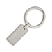 Stainless Steel Polished and Textured Rectangular Key Ring