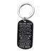 AM Landen Black Plate To My Son from Mom Personalized Stainless Steel Engraved Dog Tag Key-chain