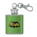 Batman Classic TV Series Logo Stainless Steel 1oz Mini Flask Key Chain