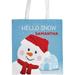 Custom Kids Snowman Tote Bag, Sizes 11" x 11.75" and 15" x 16.25"