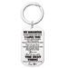 AM Landen To My Daughter from Mom Personalized Stainless Steel Engraved #B Dog Tag Key-chain