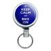 Keep Calm And Bike On Cycling Retractable Belt Clip Badge Key Holder