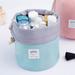 Jeobest Bucket Toiletry Bag - Makeup Bucket Organizer - Bathroom Folding Bag Travel Barrel Shaped Travel Cosmetic Toiletry Bag Makeup Bag Travel Organizer Makeup Organizer Storage Bag Sky Blue MZ