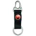 Sesame Street Elmo Face Keychain with Leather Fabric Belt Clip-On Carabiner