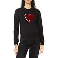 Love Moschino Women's Long Sleeve Sweater_Thunder Heart and Logo, Black, 8