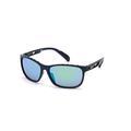 Adidas Men's SP0014 Sunglasses, Matte Blue/Green Mirror, 62