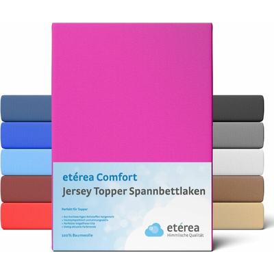 Jersey Topper Spannbettlaken, 140x200 - 160x200 cm Pink - Pink - Etérea Image