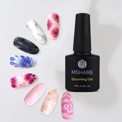 MSHARE – vernis à ongles en Gel Transparent à effet de fleur Soak Off UV colle à ongles 10ml