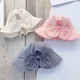 Chapeau de soleil en coton pour bébé fille casquette de plage pour enfants casquette de princesse