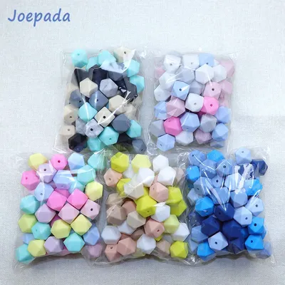 JOEPADA — Lot de perles en silicone pour collier de dentition pour bébé 30 pièces taille 14 mm