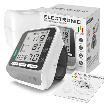 Tensiomètre numérique professionnel dispositif médical au poignet sphygmomanomètre BP portable