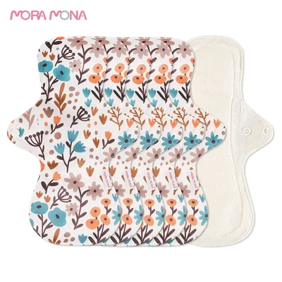 Mora Mona-Serviettes Hygiéniques Réutilisables Grande Serviette Lavable Doublure de Culotte Santé