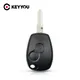 KEYYOU – coque de clé télécommande à 2 boutons 10 pièces/lot boîtier pour alarme de voiture pour