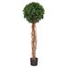 4.5' English Ivy Single Ball Artificial Topiary UV Resistant - 6"