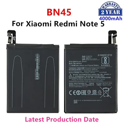 Remplacement de téléphone de haute qualité batterie pour Xiaomi Redmi Note 5 Note 5 BN45
