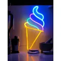 Panneau lumineux néon LED tasse de bière et de glace lumières murales pour chambre décoration de
