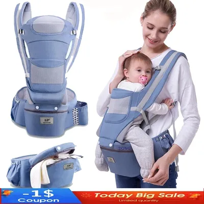 Sac à dos ergonomique pour bébé de 0 à 48 mois porte-bébé multifonction kangourou assis à l'avant