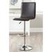 SAFAVIEH Magda Brown Adjustable 23-30-inch Swivel Bar Stool - 16" W x 19" D x 38" H