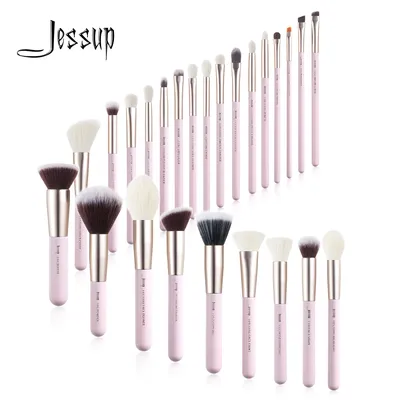 Jessup – ensemble de pinceaux de maquillage professionnels 25 pièces poudre fond de teint fard à