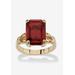 Women's Yellow Gold Plated Simulated Birthstone Ring by PalmBeach Jewelry in January (Size 10)
