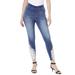 Plus Size Women's 360 Stretch Lace-Applique Jean by Denim 24/7 in Medium Stonewash (Size 20 W)