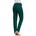 Plus Size Women's Invisible Stretch® Contour Straight-Leg Jean by Denim 24/7 in Emerald Green (Size 14 W)