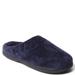 Dearfoams Darcy Velour Clog with Quilted Cuff - Womens S Blue Slipper W