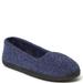 Dearfoams Rebecca Chenille Closed Back - Womens M Blue Slipper Medium