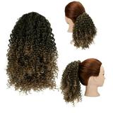 Short Afro KiLELINTAy Curly Hair Extension Hair Bundle Curly Ponytail Hair Piece Water Wave Hair Ponytail Extension Drawstring Curly Ponytail Hair Piece for Women
