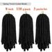 3 Pack Spring Twist Braids 8 Ombre Colors Crochet Braids Synthetic Braiding Hair Extensions Pre-twisted Spring Twists Mini Passion Twist Fluffy Twist Hair 8inch 110g (30strands/pack)