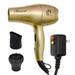 Le Angelique Mini Hair Dryer 1200W Super Strong with Diffuser Travel Size (Gold)