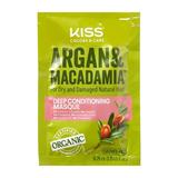 Kiss Colors & Care Argan & Macadamia Deep Conditioning Masque Sulfate-Free Certified Organic Argan & Macadamia Oils 1.75 fl oz